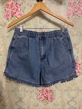 Easel 100% COTTON elastic waist Ruffle bloomer Shorts With Pockets! Size M